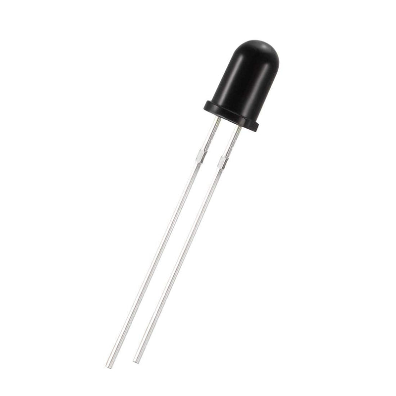 uxcell 20pcs Photosensitive Diode Photodiodes Light Sensitive Sensors,5mm Black Round Head Receiver Diode