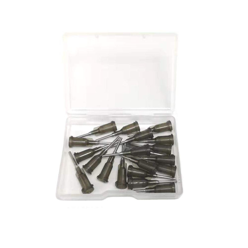 20 Pack - 16 Ga 1/2 Inch Blunt Tip Dispensing Needle with Luer Lock,Gray