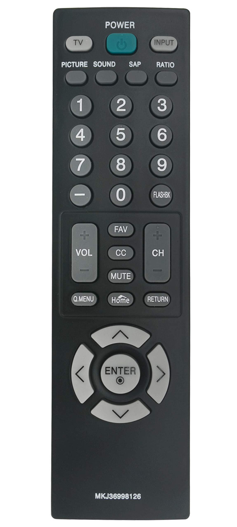MKJ36998126 Replaced Remote Control Compatible with LG TV AKB73655805 32LV2400 42LV4400 47LV4400 55LV4400 32LV2400-UA 47LV4400-UA 55LV4400-UA 42LV4400-UA