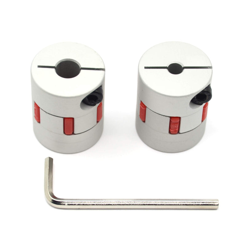 Befenybay 2PCS 5mm to 8mm Aluminium Plum Flexible Shaft Coupling D25 L30 5x8mm Connector Flexible Coupler for 3D Printer CNC Machine and Servo Stepped Motor（5x8mm） 5-8mm