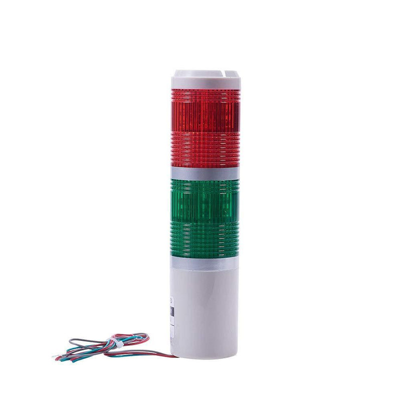 Othmro Warning Light Bulb Industrial Signal Tower Lamp Plastic Electronic Parts Red Green Always on Light No Sound 220V 3W 1PCS