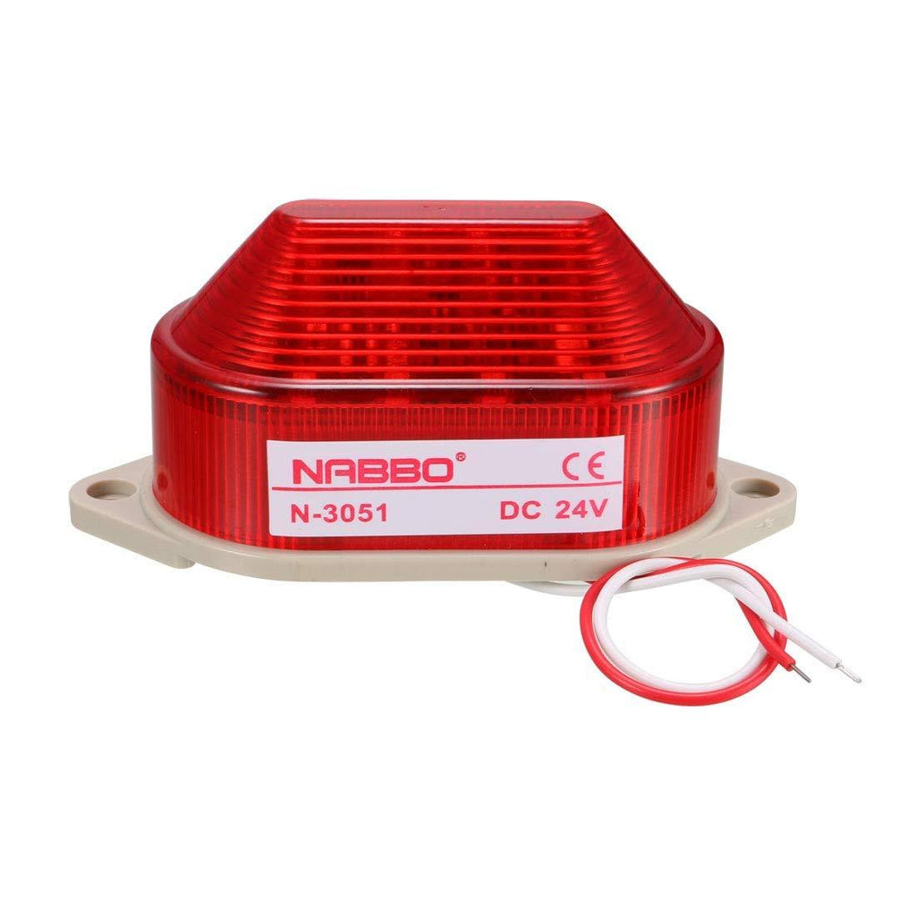 Othmro Warning Light Bulb Industrial Signal Tower Lamp Plastic Electronic Parts Flashing No Sound 24V 3W Red LTE-5051 1pcs