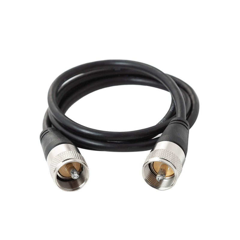 CB Radio Cable, PL259 Jumper, 3FT(1m) RFAdapter PL-259 UHF Male to Male Connector Coax RG58 Cable, 50 Ohm Low Loss for Radio Antenna 3FT(1m)