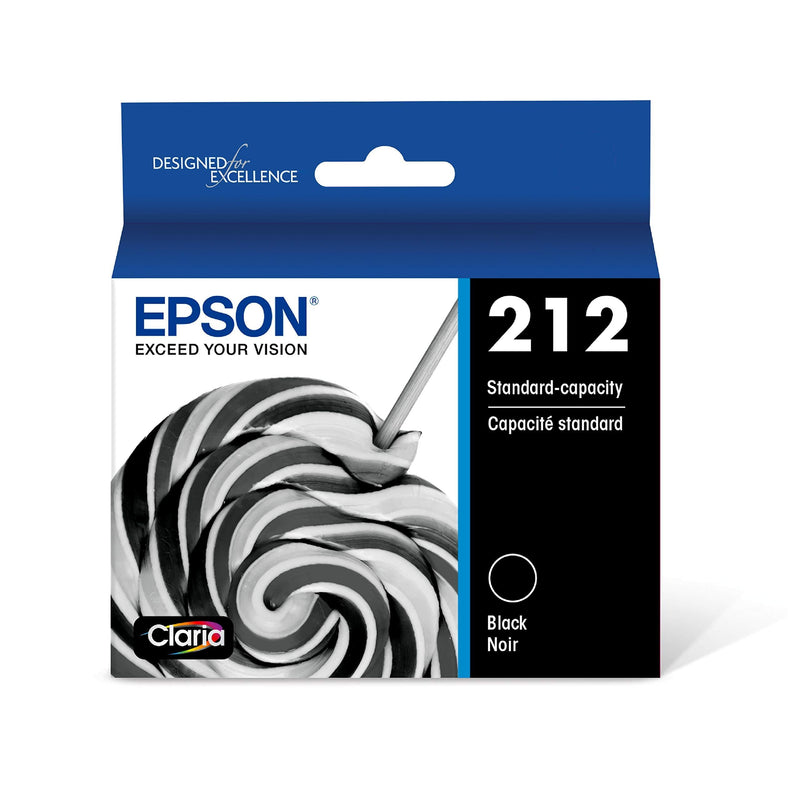 EPSON T212 Claria Ink Standard Capacity Black Cartridge (T212120-S) for select Epson Expression and WorkForce Printers