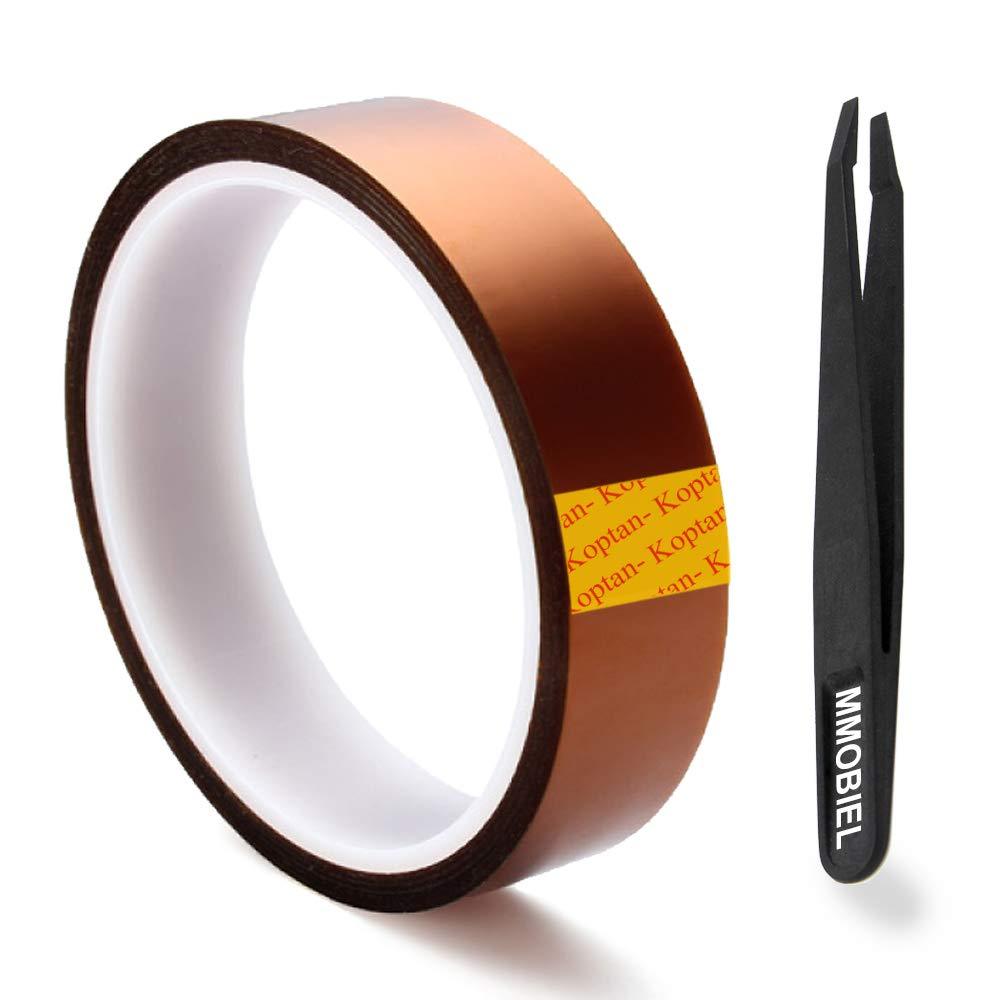 MMOBIEL 20mm ESD Heat Resistance Polyimide Tape Sticker Strong Adhesive 30 m Long Heat Resistant up to 280°C Gold