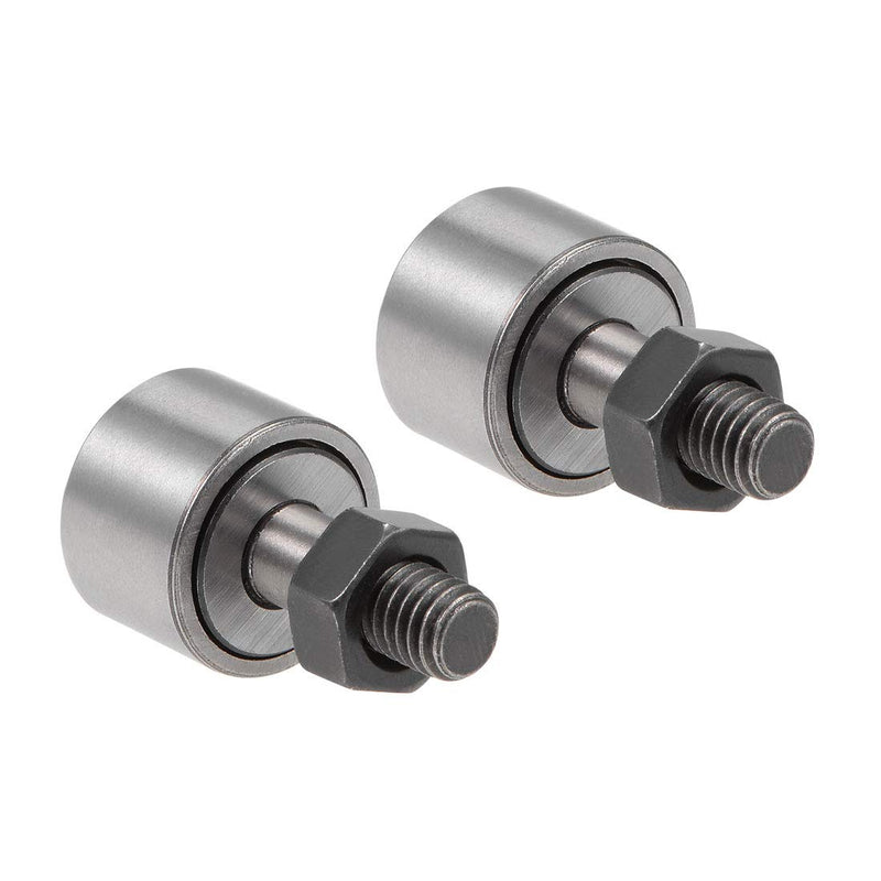 uxcell CF6 Cam Follower KR16 Needle Roller Bearing, 16mm Roller Diameter, 11mm Roller Width, M6 Standard Stud 2pcs