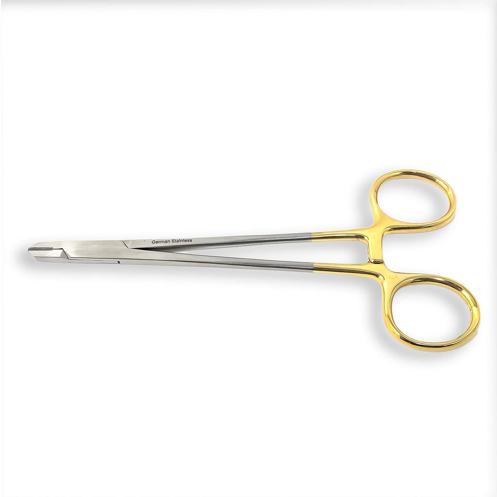 Cynamed TC Wire Twister Needle Holder and Driver with Tungsten Carbide Inserts and Gold Rings