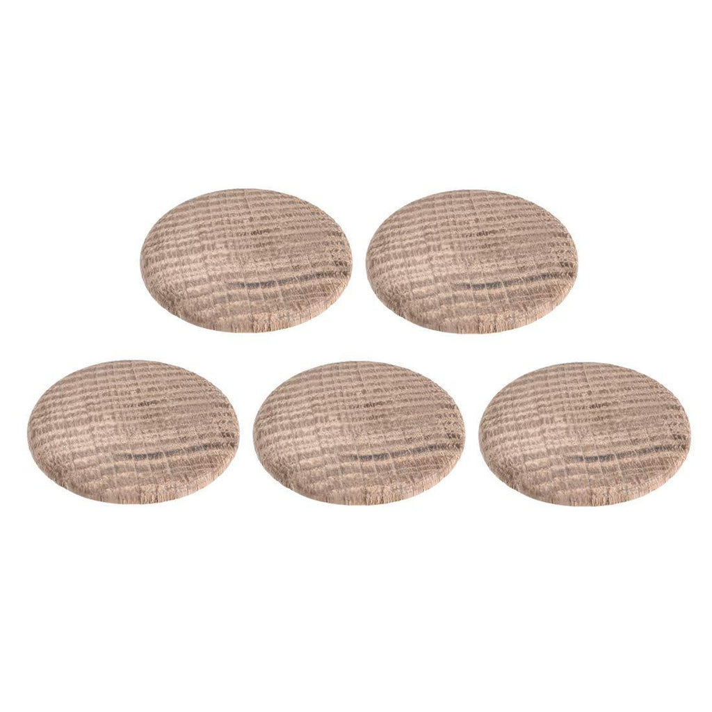 uxcell Wood Button Plugs 1 Inch Oak Hardwood Screw Hole Furniture Plugs 5 Pack