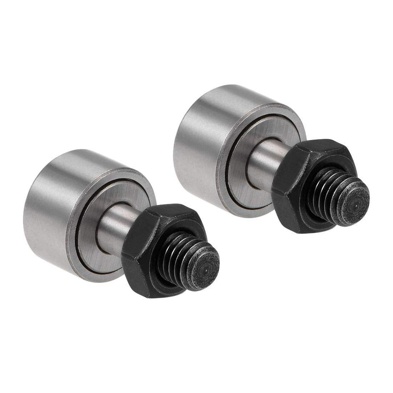 uxcell CF8 Cam Follower KR19 Needle Roller Bearing, 19mm Roller Diameter, 11mm Roller Width, M8 Standard Stud 2pcs