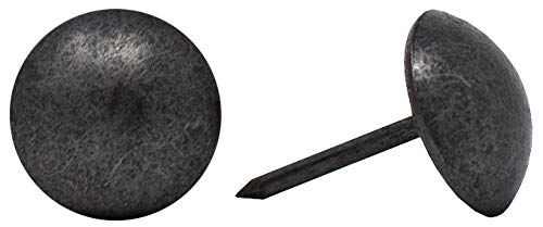 ComfortStyle Premium Upholstery Tacks, Nailhead Decorative Trim for Furniture, 7/16-inch Diameter (100, Black Pearl) 100