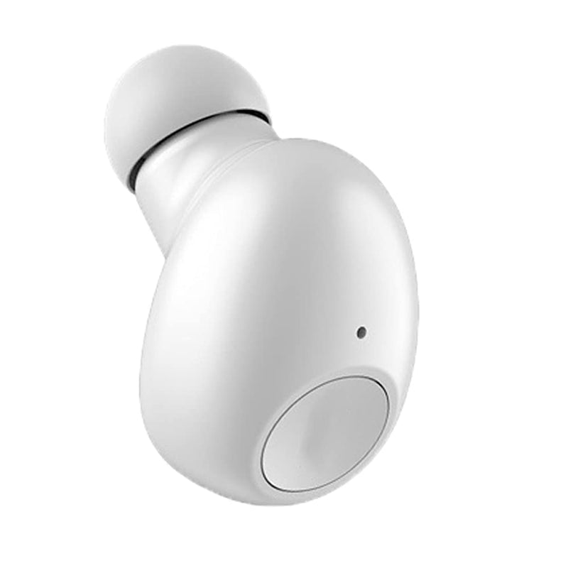 Single Bluetooth Earpiece10 Hrs Playtime,Wireless Headphone, Mini Bluetooth Headset Hands-Free Car Earphone,Cell Phone Bluetooth Earbud for iPhone Samsung Android Phone PC TV Audiobook (White) White
