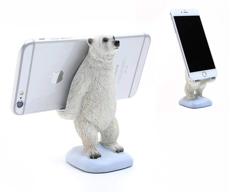 Cute Polar Bear Animals Cell Phone Stand for Desk Smartphone Mobile Phone Holder for iPhone Android Smartphone Holder Desk Decorations