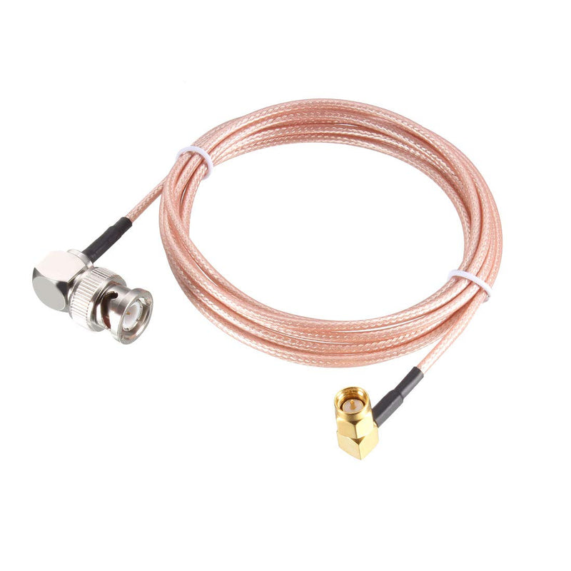 uxcell BNC Male Right Angle to SMA Male Right Angle RG316 Coaxial Cable 1.83Meter/6Ft for Ham Radio,Audio to Antennas,Wireless LAN Devices 6 Feet