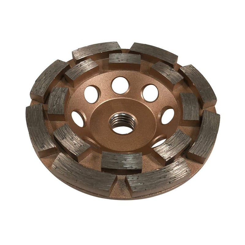 4" Diamond Cup Grinding Wheels for Concrete 16 Double Row Segments 5/8"-11 Arbor 4 inch 16 segments