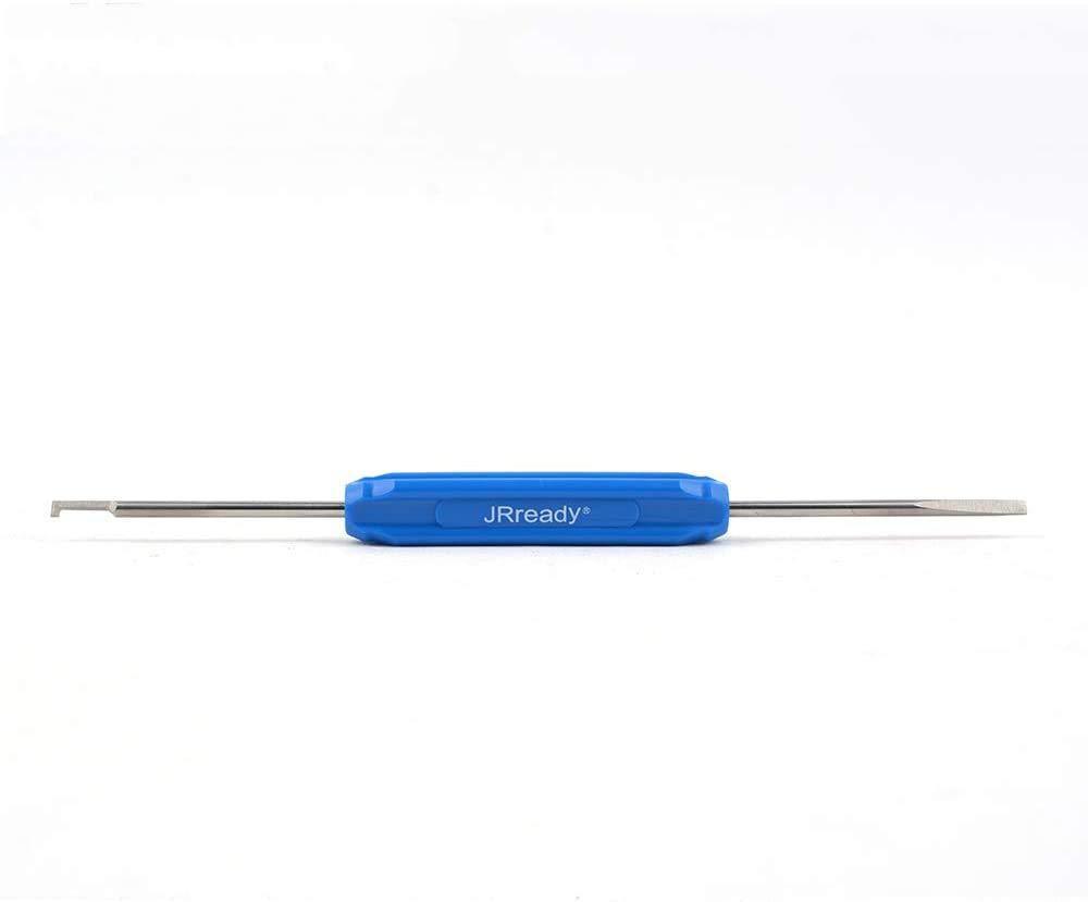 JRready Removal Tool Double Ended (DRK-RT1) , 90 Degree Hook+ Standard Flat Head Screw Driver, Suitable for DT, DTM,DTP Connectors