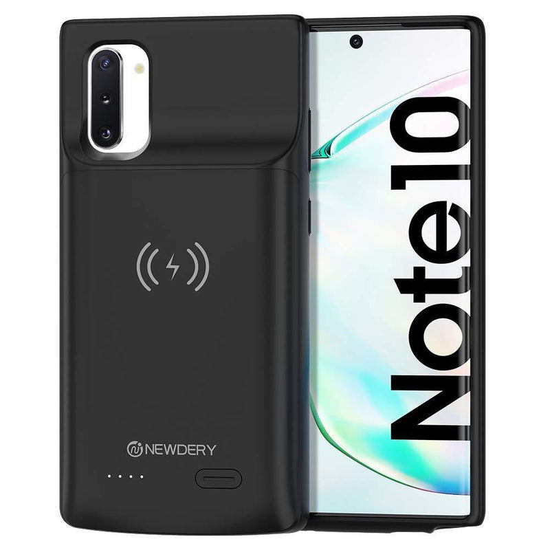 NEWDERY Galaxy Note 10 Battery Case, 5200mAh Wireless Charging Compatible, Rechargeable Extended Charger Case Portable Backup Charging Case for Galaxy Note 10 (6.3 inches)