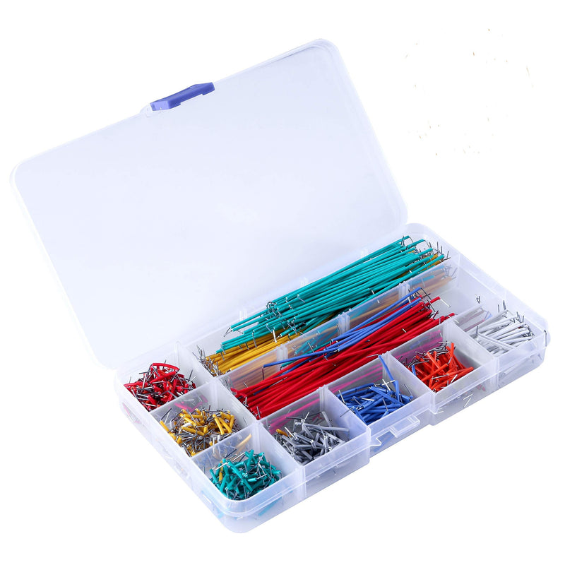 Aoicrie Jumper Wire Kit, 840 Pieces Preformed Breadboard Jumper Wire Kit,14 Lengths Assorted Jumper Wire for Breadboard Prototyping Solder Circuits 840Pieces Jumper Wire Kit