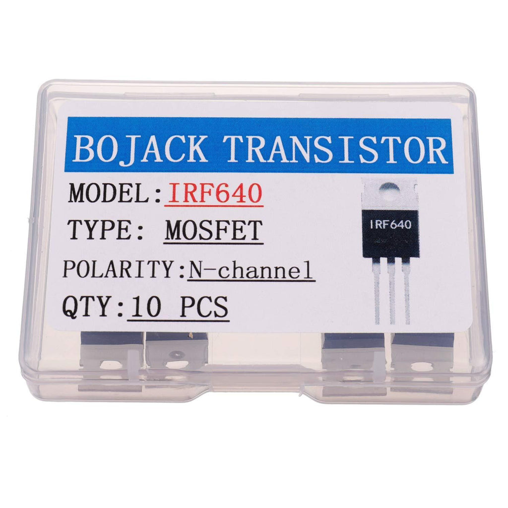 BOJACK IRF640 MOSFET IRF640N 18A 200V IRF640NPBF N-Channel Power MOSFET TO-220AB (Pack of 10 Pcs)