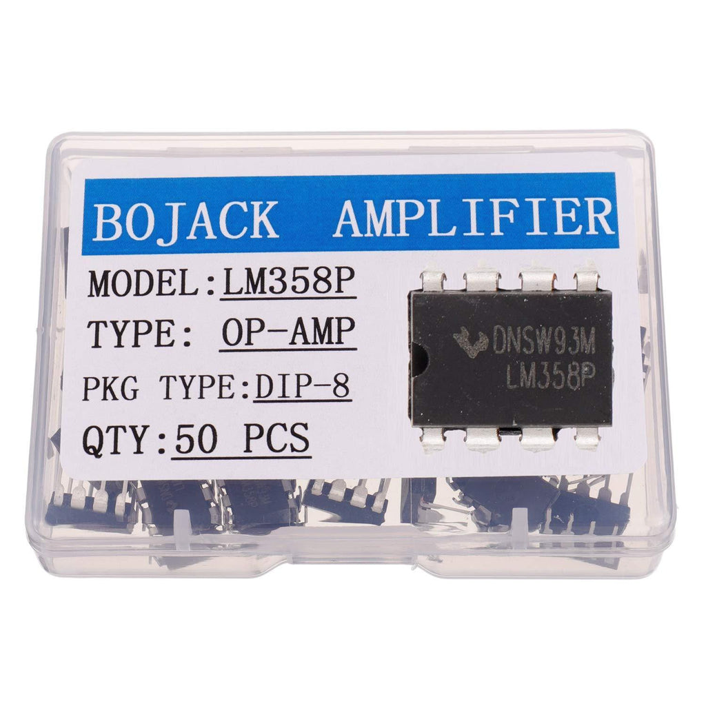 BOJACK LM358P Operational Amplifier IC LM358N LM358 DIP-8 Dual Operational Amplifier(Pack of 50 pcs)