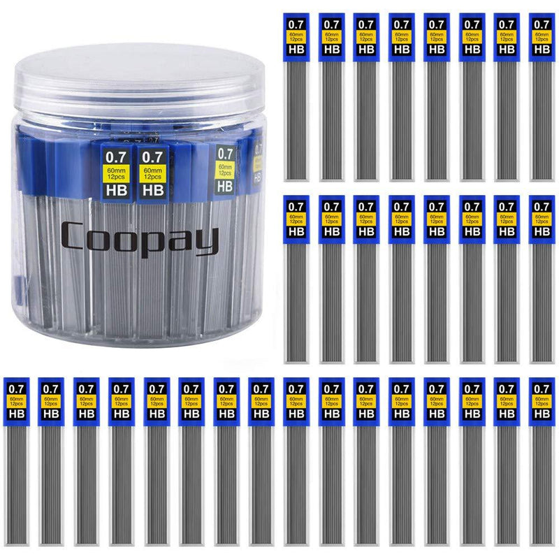 Coopay 960 Pieces Lead Refills 0.7 mm HB Break Resistant Mechanical Pencil Refills, 12 Pack Per Tube, 80 Tubes(0.7 mm)