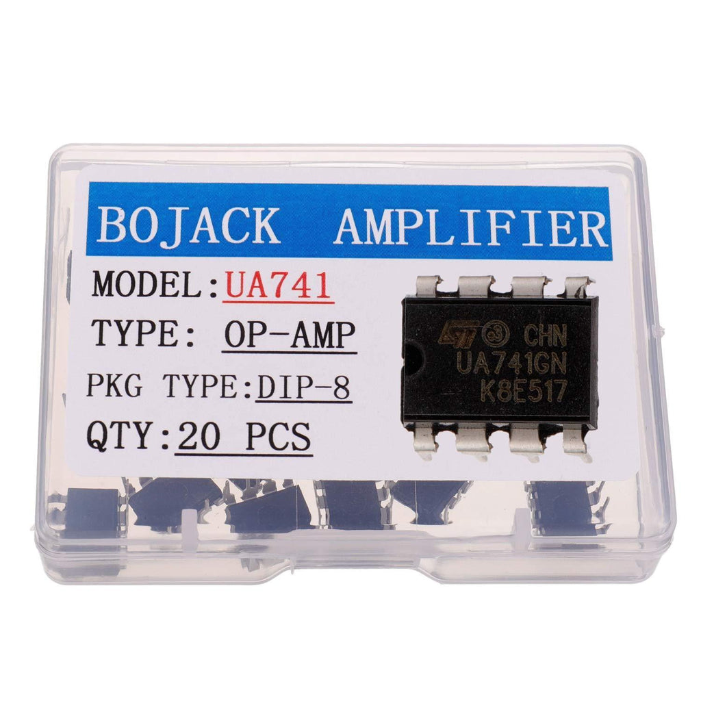 BOJACK UA741General Purpose High Gain Operational Amplifier UA741CN Single Op Amp DIP-8 (Pack of 20 pcs)