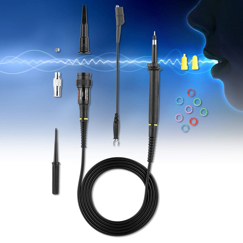Detachable Digital Oscilloscope Probe for Lilip P4250 100:1 2KV 250MHz Oscilloscope High Voltage Probe, Scope Probe 100x Scope Probe Oscilloscope Crocodile Clip BNC Test Lead Kit with Ground Lead