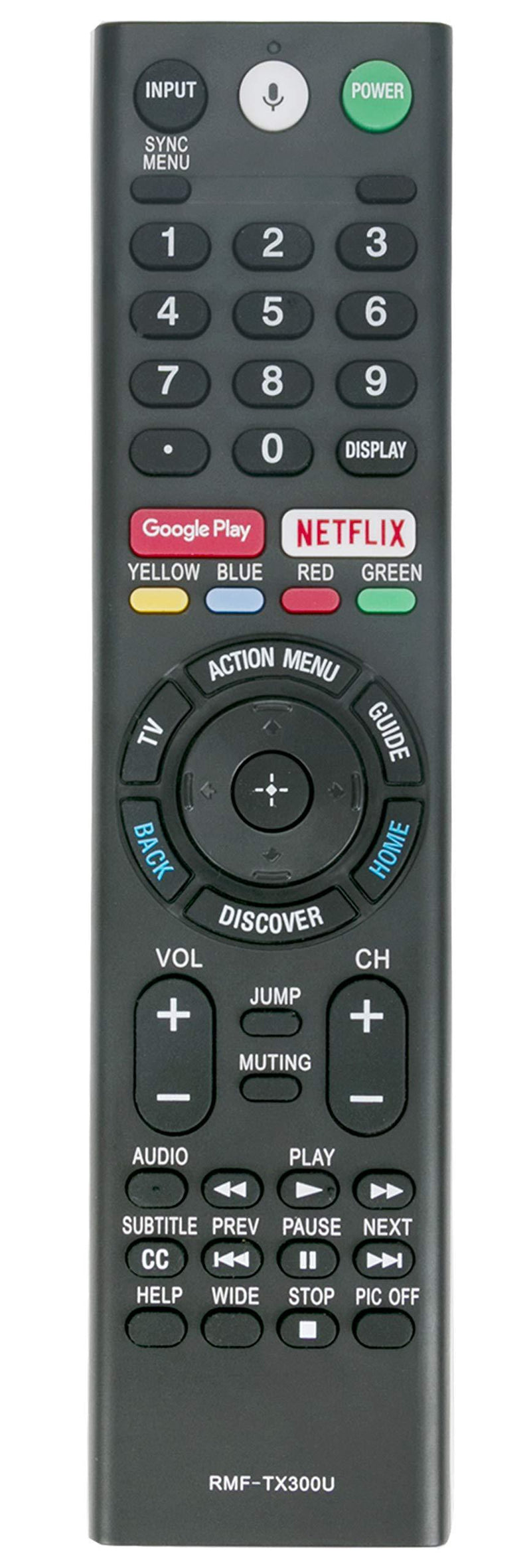 Replaced Remote fit for Sony Smart TV XBR-43X800D XBR-43X800E XBR-49X800D XBR-49X900E XBR-55X850D XBR-55X850DS XBR-55X850S XBR-55X900E XBR-55X930D XBR-55X930E XBR-65X850D XBR-65X900E