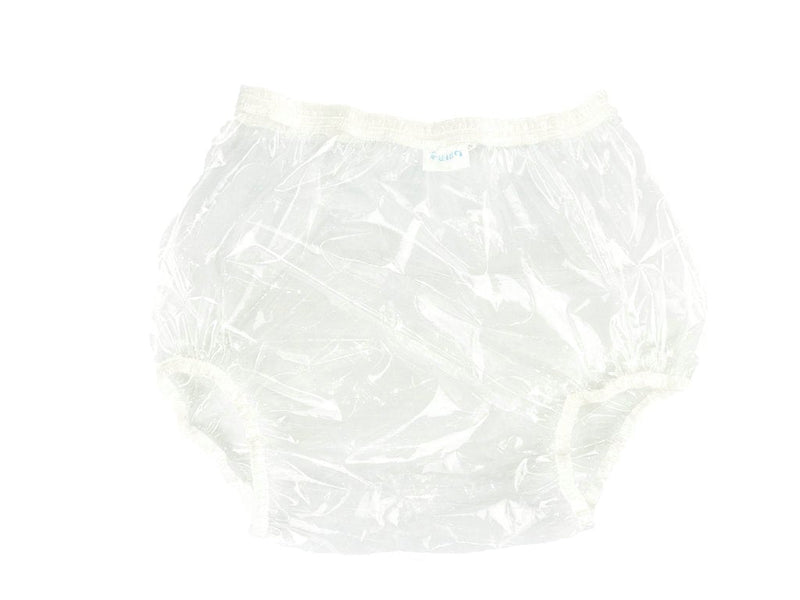 Haian Adult Incontinence Pull-on Plastic Pants 3 Pack (Large, Glass Clear)