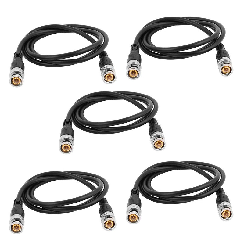 TraderPlus 5-Pack 10ft BNC Male to BNC Male Jumper 75-Ohm Cable Extension Connector for CCTV DVR to TV System (10 FT) 10 FT