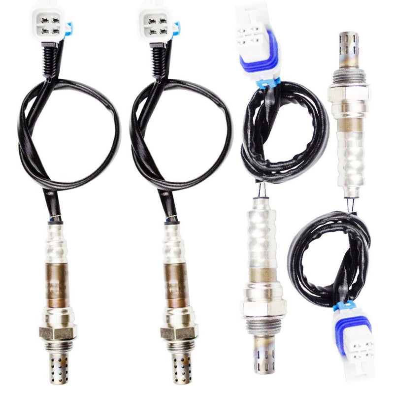 higherbro 4x Oxygen O2 Sensor for 2008 2009 2010 2011 2012 2013 Chevrolet Silverado 1500 4.8L/5.3L/6.0L/6.2L Upstream + Downstream Upper Lower
