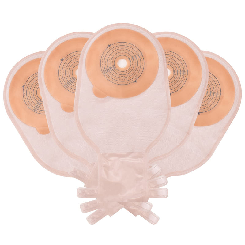 Eyourlife 20 PCS Colostomy Bags, Ostomy Colostomy Supplies, One Piece Drainable Pouches with Clamp Closure for Ileostomy Stoma Care, Hydrocolloid & Non-Woven Border, Cut-to-Fit 15-65MM