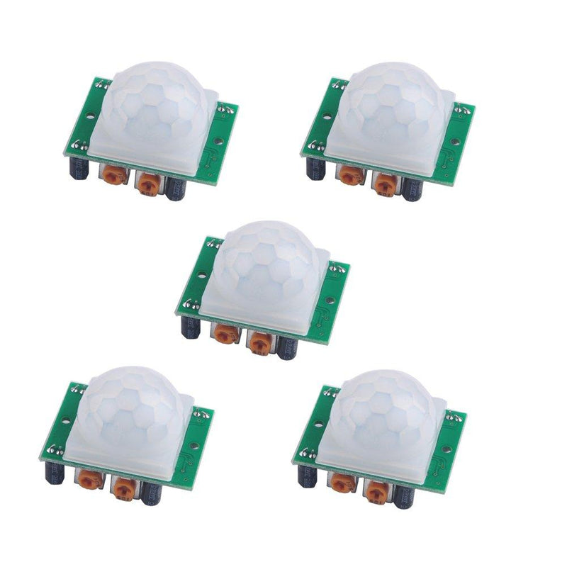 Geekstory HC-SR501 Pir Pyroelectric Infrared PIR Sensor Body Motion Sensor Modules for Arduino (Pack of 5pcs)