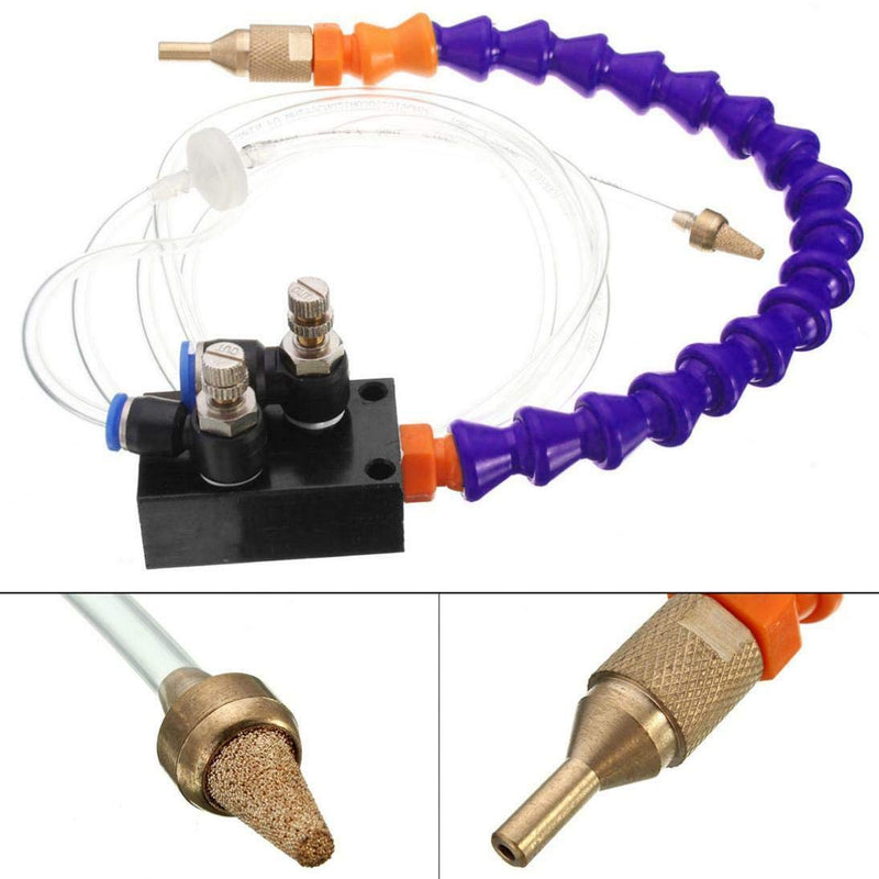 Upgrade Version Mist Coolant Lubrication Spray System for Metal Cutting Engraving Cooling Sprayer Machine for Air Pipe CNC Lathe Milling Drill