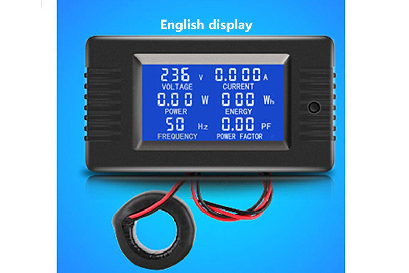 KNACRO AC 80V-260V Current Voltage Amperage Power Energy Panel Meter LCD Digital Display Ammeter Voltmeter Multimeter (100A(Current Transformer CT)) 100A(Current Transformer CT)