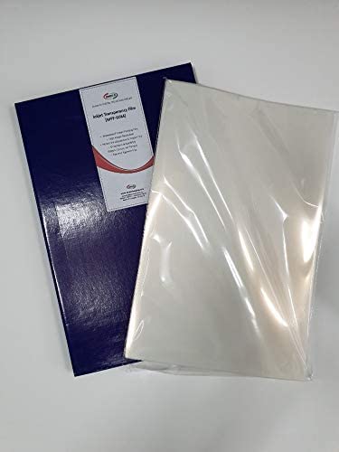 DURICO Translucent PET 5.3mil (135micron) Inkjet Film in Sheets for Screen Printing (8.5x11 IN/ 50 sheets) 8.5x11 IN