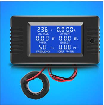 KNACRO AC Current Voltage Amperage Power Energy Panel Meter LCD Digital Display Ammeter Voltmeter Multimeter Current Transformer CT AC 80-260V 100A
