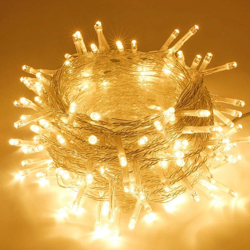 Extra-Long 66FT String Lights Outdoor/Indoor, 200 LED Upgraded Super Bright Christmas Lights, Waterproof 8 Modes Plug in Fairy Lights for Bedroom Party Wedding Garden (Warm White) Warm White-200led