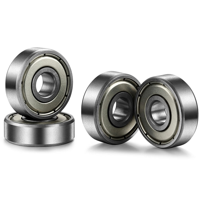 Donepart 6000 ZZ Bearings 10mm ID, 26mm OD, 8mm Width ABEC3 High Speed Double Metal Shielded Bearings for Motor, Wheels, Bicycle, Home Appliances, etc. (4 Pack)
