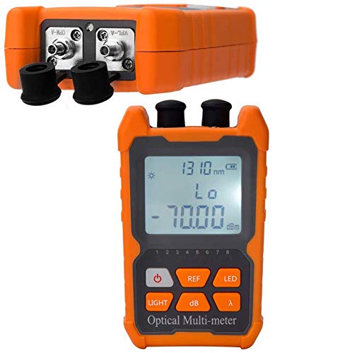 D YEDEMC Fiber Optic Cable Tester Portable Optical Fiber Power Meter FC/SC/ST Universal Interface Fiber Tester Built-in 1Mw Visual Fault Locator (OPM&VFL) OPM&VFL