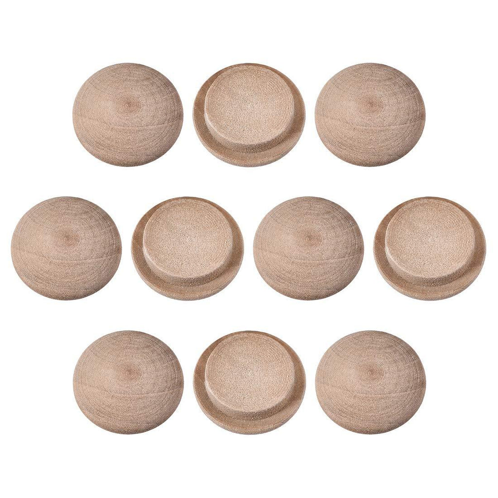 uxcell Wood Button Top Plugs 19/32 Inch Cherry Hardwood Furniture Plugs 50 Pack