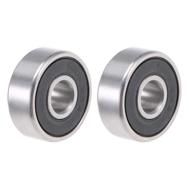 uxcell R4A-2RS Ball Bearing 1/4-inchx3/4-inchx9/32-inch Double Sealed ABEC-1 Bearings 2pcs 1/4"x3/4"x9/32"