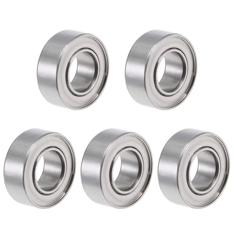 uxcell SR188ZZ Stainless Steel Ball Bearing 1/4-inchx1/2-inchx3/16-inch Double Shielded R188ZZ Bearings 5pcs