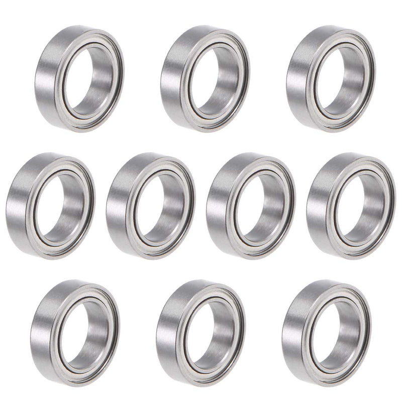 uxcell MR117ZZ Deep Groove Ball Bearing 7x11x3mm Double Shielded Chrome Bearings 10pcs 7mmx11mmx3mm