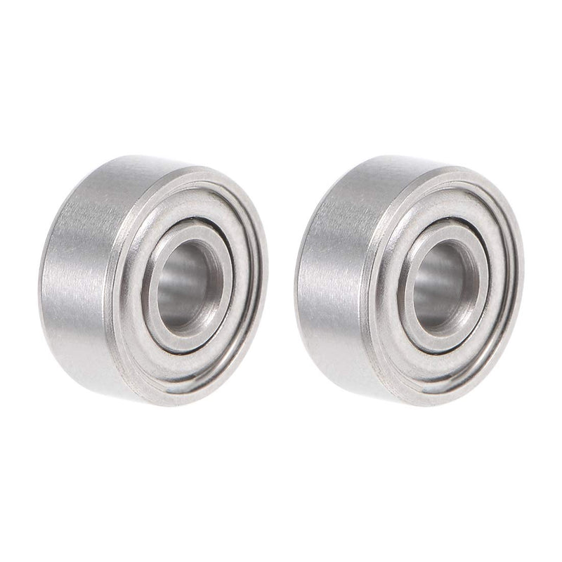uxcell SR2ZZ Stainless Steel Ball Bearing 1/8-inchx3/8-inchx5/32-inch Double Shielded R2ZZ Bearings 2pcs 1/8"x3/8"x5/32"