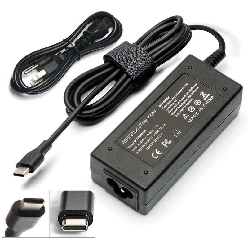 45W USB/Type C Laptop Charger Ac Adapter for HP Chromebook 14-ca051wm 14-ca052wm 14-ca061dx 11-ae051wm 11-ae001tu 11-ae027nr 844205-850 10-p010nr 12-c012dx 12-f014dx