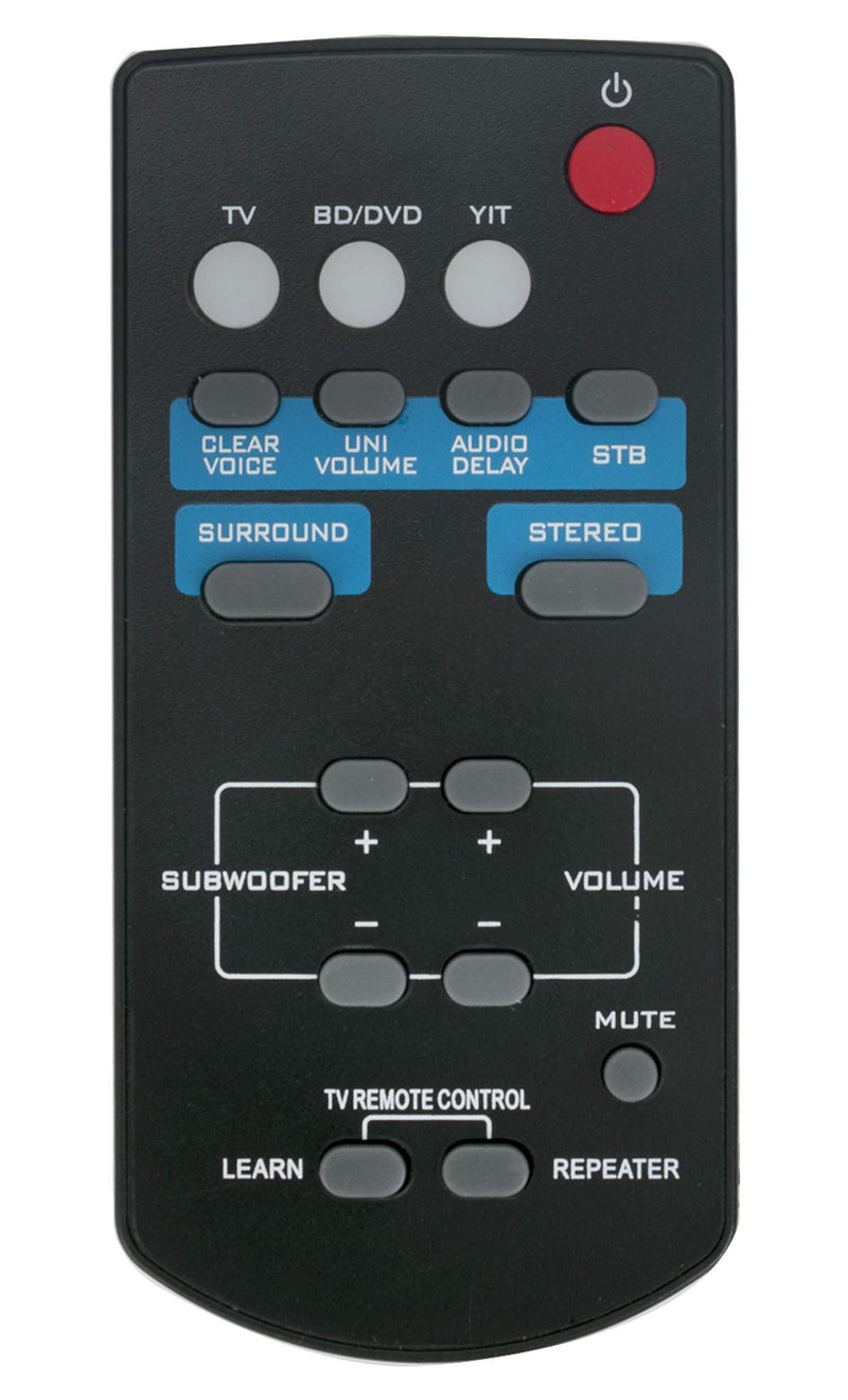 FSR60 WY57800 Replaced Remote fit for Yamaha Soundbar Front Surround System ATS-1010 ATS1010 YAS-201 YAS-101 YAS-101BL YAS101 YAS101BL YFSR60 ATS-201 YAS-201BL YAS-CU201 WY57800 FSR62 ZC94940 FSR62