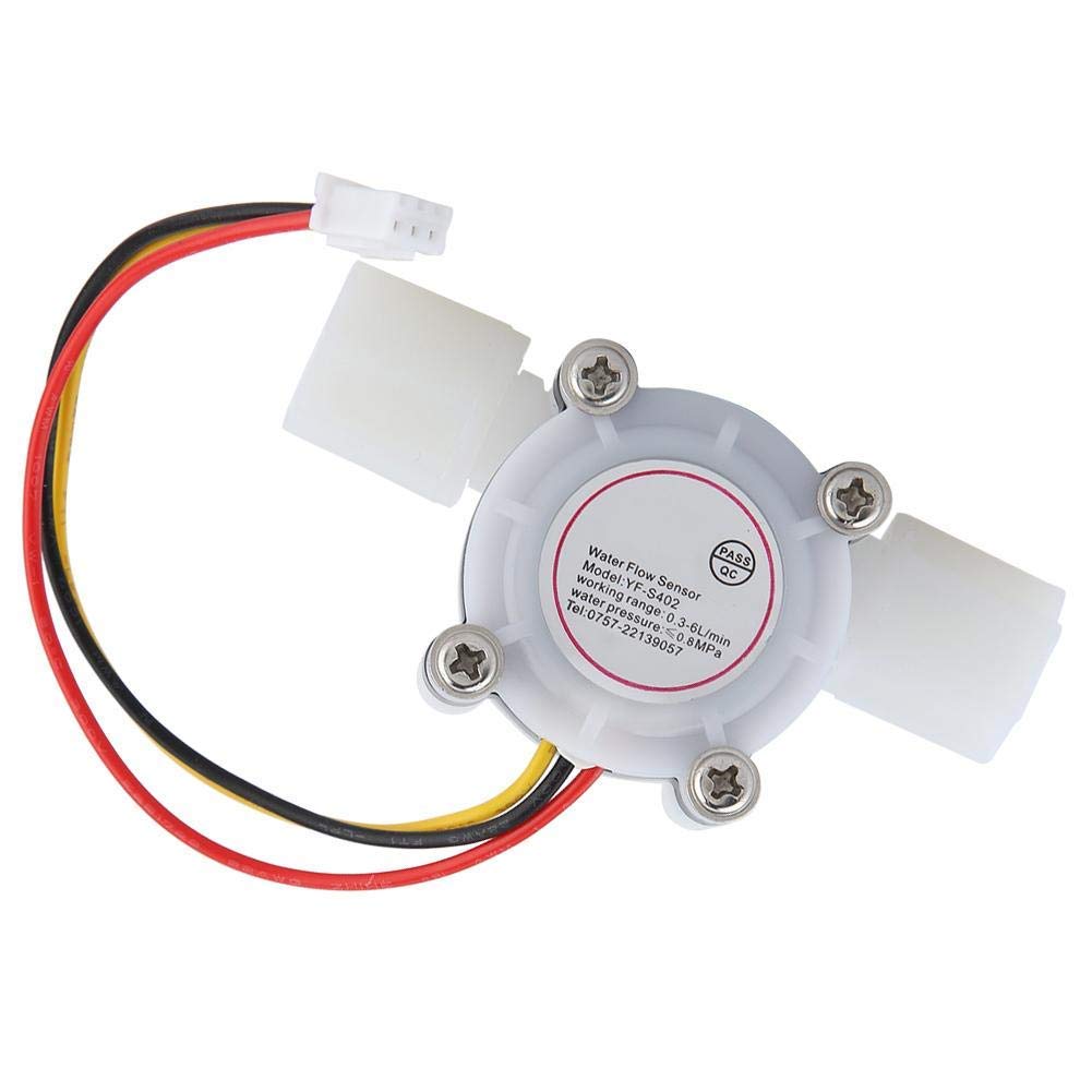 2PCS G1/4" Water Flow Sensor Switch Hall Effect Sensor Flowmeter Water Flow Counter Quick Connect Fluid Meter for Water Cooler Coffee Machine Drinking Fountain DC5V 0.153L/min