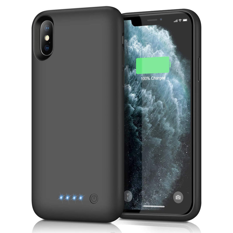 Feob Battery Case for iPhone Xs max, Upgraded 7800mAh Portable Charging Case Extended Battery Pack for iPhone Xs Max [6.5 inch] Protective Charger Case - Black