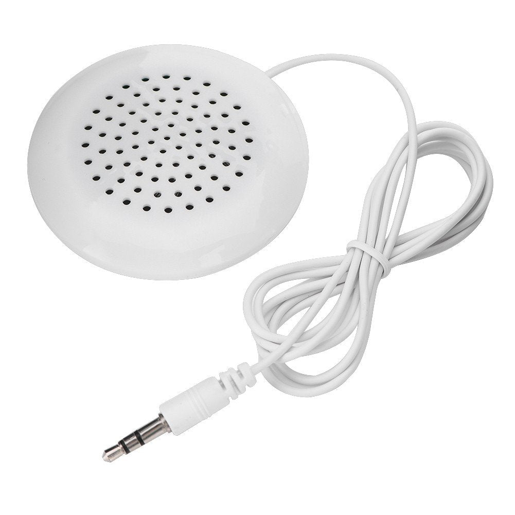 Portable Pillow Speaker, Mini Stereo Speaker with 3.5mm Aux Plug for MP3, Phone, CD Player, etc (White)