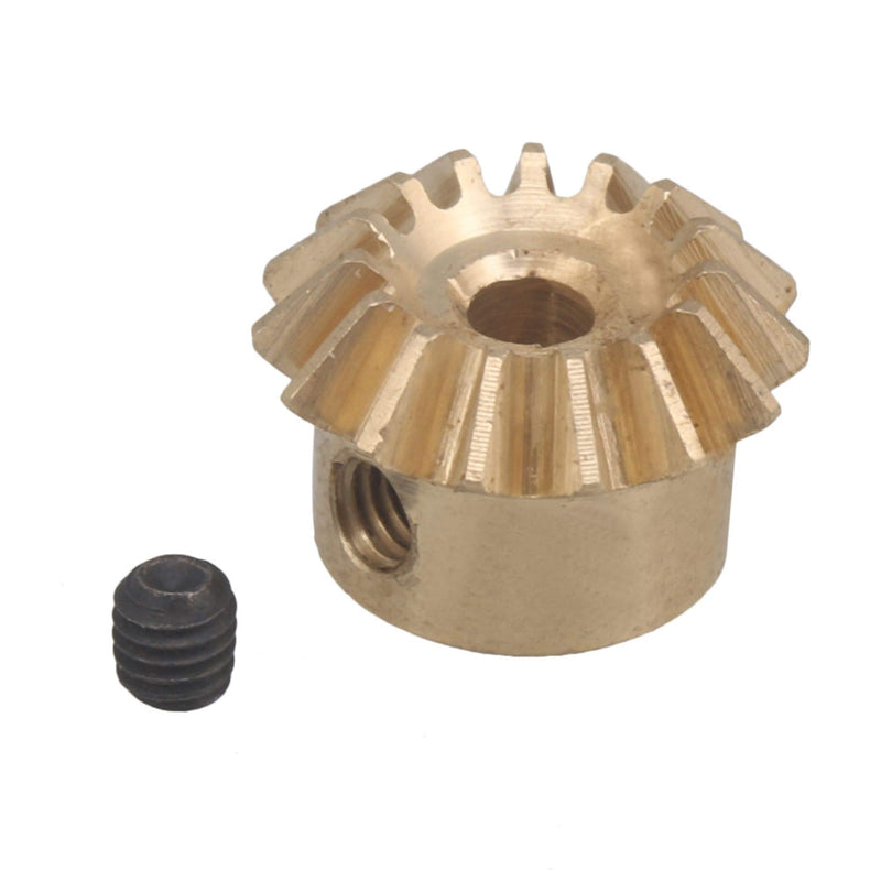 CNBTR 15 Teeth Copper 0.8 Modulus Tapered Bevel Gear Wheel 3mm Bore 10mm Outer Dia